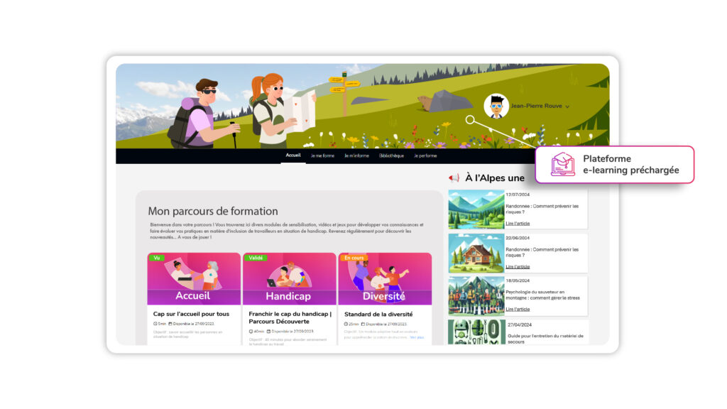 Plateforme e-leanring dédiée à la formation des saisonniers